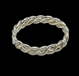 Vintage Sterling Silver Braided Band Ring, Size 7.5