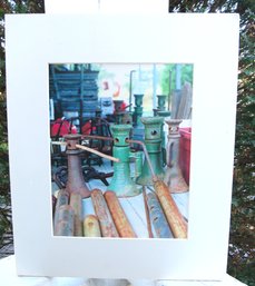 Original Photograph Barn Screw Jacks