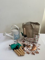 Gardening Bag ,tools, Watering Can & Wind Chime