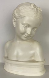 Vintage Bust Of Smiling Girl Made In Italy