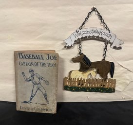 Base Ball Joe Captain Of The Team Lester Chadwick & Welcome To The Ranch Home Decor. LP / C2