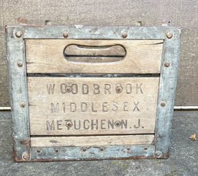 Vintage Milk Crate From Woodbrook Dairy Middlesex - Metuchen, NJ