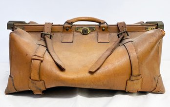 A Vintage Leather Weekender Bag