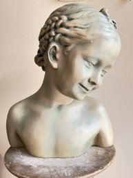 Resin Head And Shoulders Bust Of Child