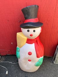 Vintage Snowman 40' TRI Brand Blow Mold Christmas Lawn Ornament