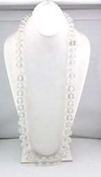 Kenneth Jay Lane Long Clear Bead Necklace