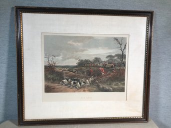 Beautiful Hunt Print - Gone Away - Published By Ackermann - W I SHAVER - Very Nice Classic Print - Framed