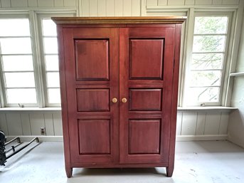 A Vintage Entertainment Armoire By Ethan Allen, Country Colors Collection