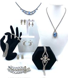 Collection Of Sensational Vintage Rhinestone Jewelry - 14 Pieces