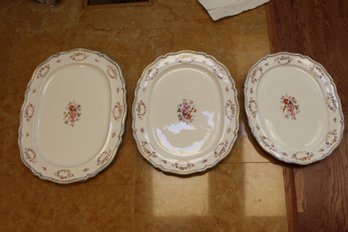 3 Mortlock English Platters  18,20 And 23 Inch