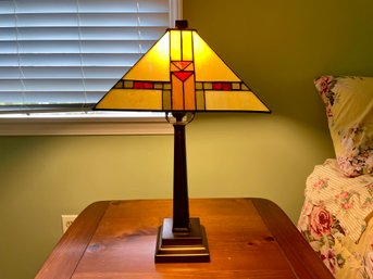 Frank Lloyd Wright Style Stained Glass Table Lamp