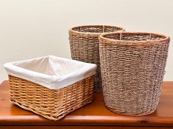Wicker Wastebaskets And More