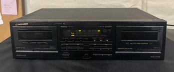 Working Pioneer Stereo Double Cassette Deck Model CT - W451R AC 120V Made In Malaysia.  BS/A5