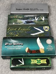 Lot Of Five - Brand New Pocket Knives - Over $275 Retail - Clearance Prices Total Over $200 - Frost Cutlery