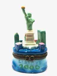 Statue Of Liberty Year 2000 Y2K Trinket Pill Box