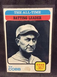 1973 Topps Ty Cobb All Time Batting Leader - L