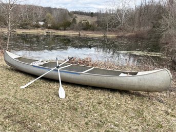 A Large Grumman Aluminum Canoe