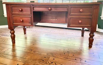 Lovely Oak Wood Desk With Four Drawers