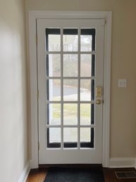A 15 Lite Wood Exterior Back Door With Lock - Guest House