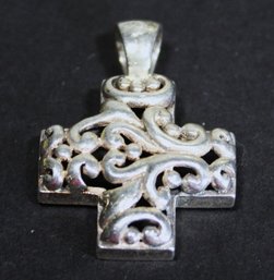 Sterling Silver Fancy Cross Pendant