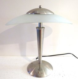 Contemporary Metal Glass Table Lamp