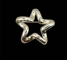 Vintage Sterling Silver Star Brooch/pin