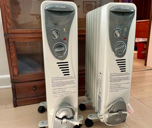 Pair Of Pelonis Oil Filled Portable Radiators, Model HO-0218