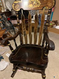 Nice Rocking Chair By Nichols & Stone With Pine Seat