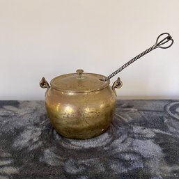 Antique Brass Kerosene Firestarter Smudge Pot With Pumice Wand