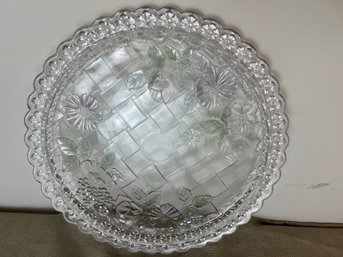 Vintage Napoli Contemporary Glass Collection 'Pastel Flower' Cake Plate