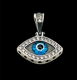 Vintage Sterling Silver All Seeing Eye Pendant