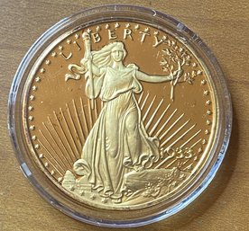 2012 (1933 Gold Double Eagle Replica Coin Layered In 24KT Gold)