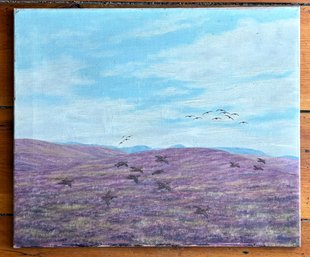 An Original Oil On Canvas By Campbell Black - Grouse Rising Banshire