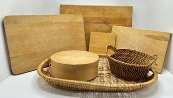 7 Butcher Block Cutting Boards & Baskets