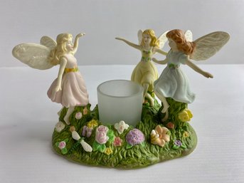 Vintage Ceramic Fairy Candle Holder