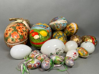 Vintage Glass & Paper Easter Eggs