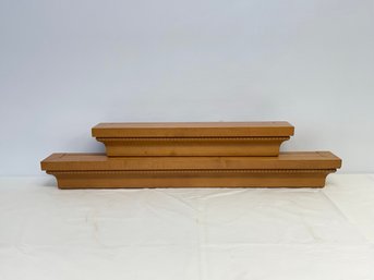 A Pair Of Maple Wall Shelves - Dental Work Details