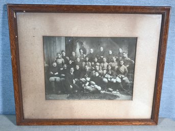 Incredible Antique Football Team Photo - 1907 FMTA - Tried Looking Up Where That Was - Could Not Find !