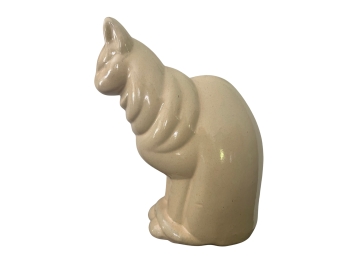 Mid-century Porcelain Figural Cat Statue