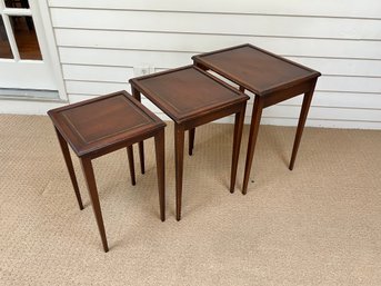 Set Of 3 Mahogany Nesting Tables