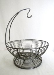 Steel Wire Fruit Basket With Banana Hanger