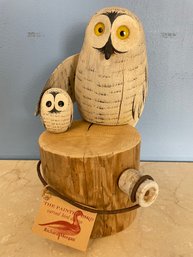 The Painted Bird Owl Sculpture