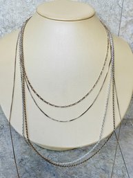 Lot Of 5 STERLING SILVER Necklaces!