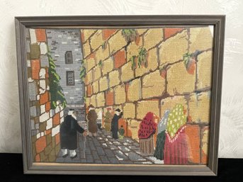 Frame Vintage Jewish Tapestry