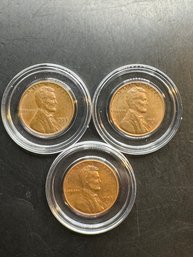 3 Wheat Pennies 1953, 1953-D, 1953-S