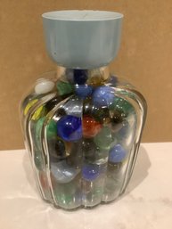 Vintage Jar Of Marbles