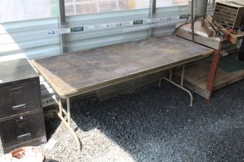 6 Ft Folding Table Heavy With Some Wear