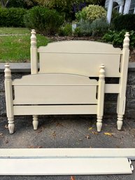 A Sweet Vintage Painted Wood Twin Bed