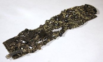 Silver And Hard Stone Micro Beaded Designer Bracelet