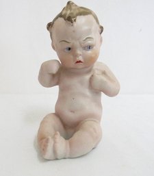 Vintage German Porcelain Bisque Naked Child Piano Baby